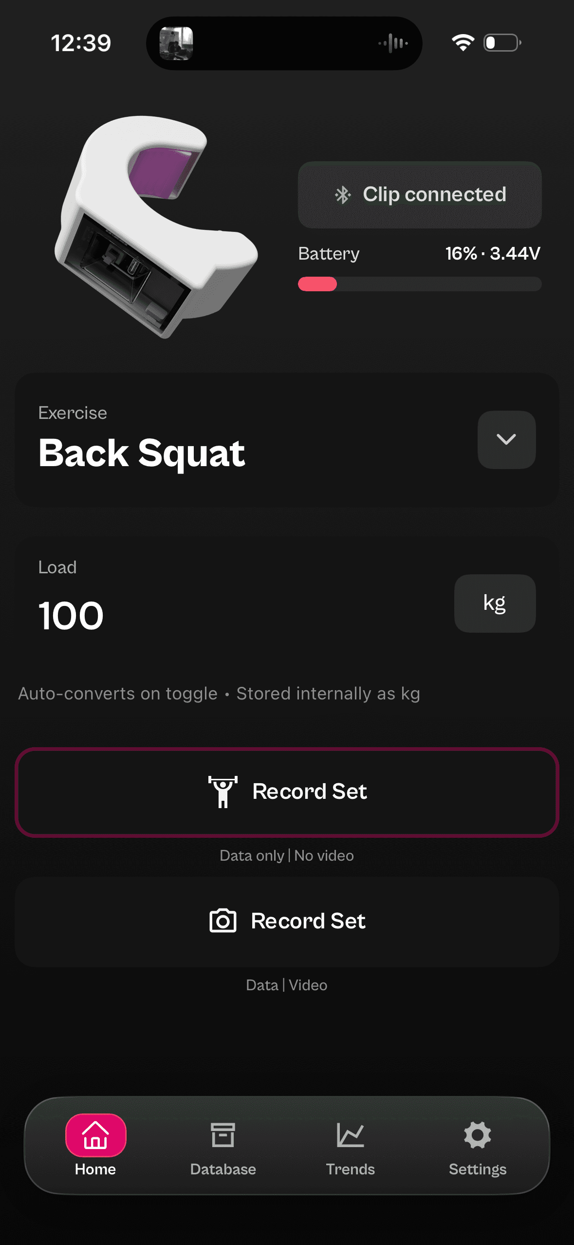 Home screen in the Kyna app